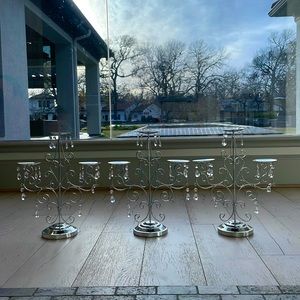 Beautiful silver candle holders